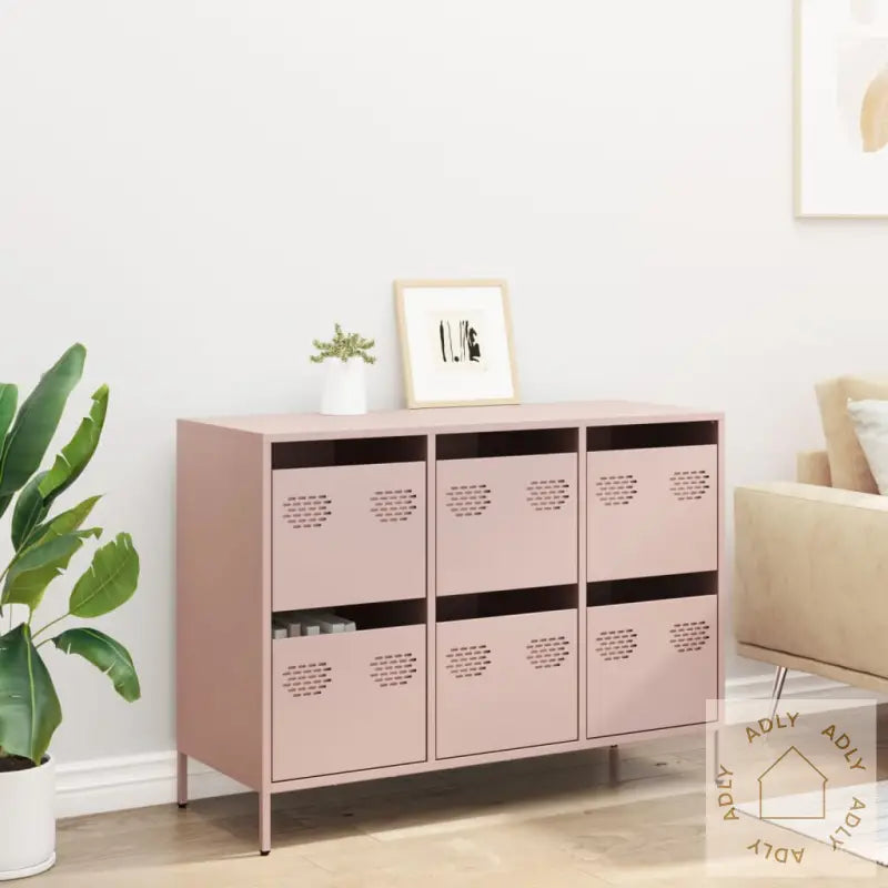 Skjenk Rosa 101,5X39X73,5 Cm Kaldvalset Stål