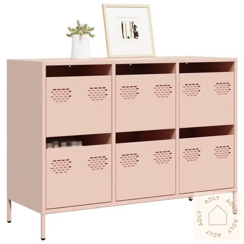 Skjenk Rosa 101,5X39X73,5 Cm Kaldvalset Stål