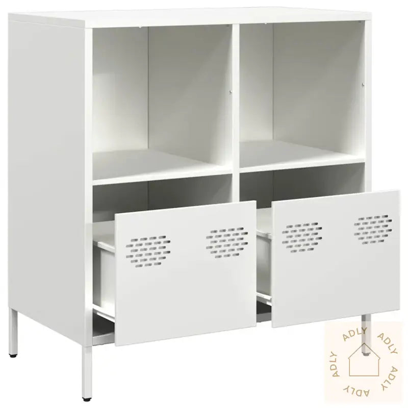 Skjenk Hvit 68X39X73,5 Cm Kaldvalset Stål