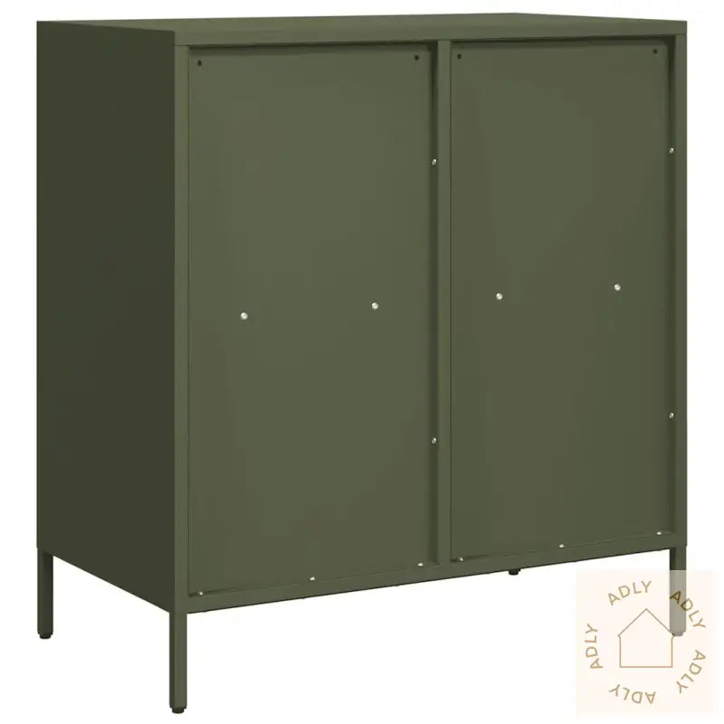 Skjenk Olivengrønn 68X39X73,5 Cm Kaldvalset Stål