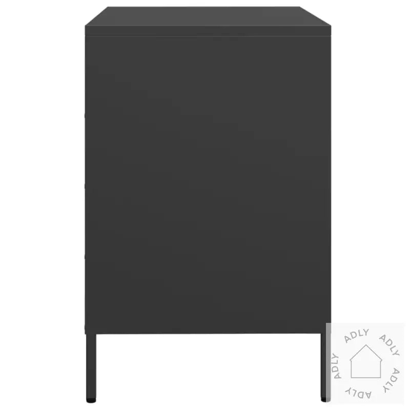 Skjenk Svart 68X39X58,5 Cm Kaldvalset Stål