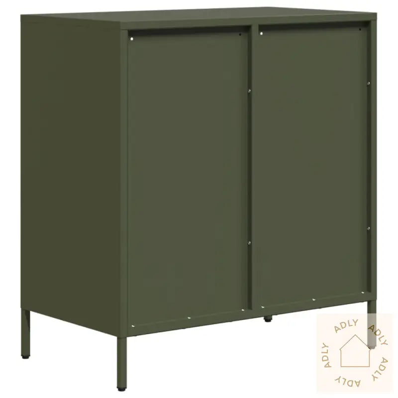 Skjenk Olivengrønn 68X39X73,5 Cm Kaldvalset Stål