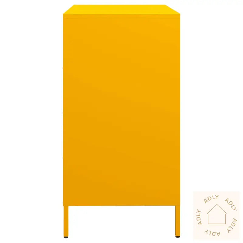 Skjenk Sennepsgul 68X39X73,5 Cm Kaldvalset Stål