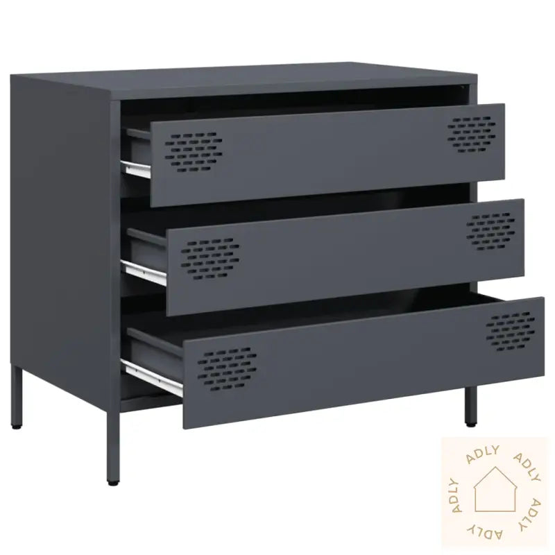 Skjenk Antrasitt 68X39X58,5 Cm Kaldvalset Stål