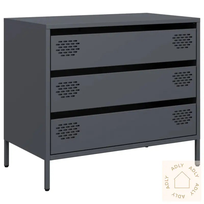 Skjenk Antrasitt 68X39X58,5 Cm Kaldvalset Stål