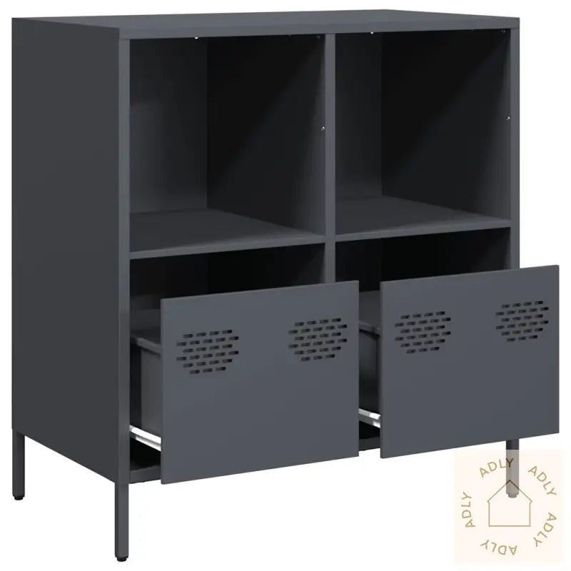 Skjenk Antrasitt 68X39X73,5 Cm Kaldvalset Stål