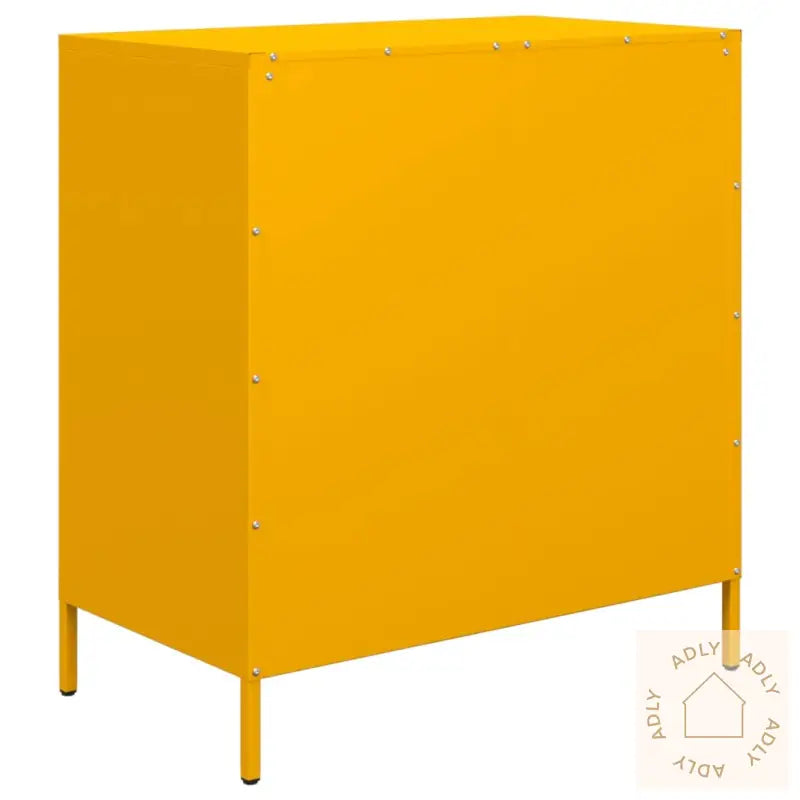 Skjenk Sennepsgul 68X39X73,5 Cm Kaldvalset Stål