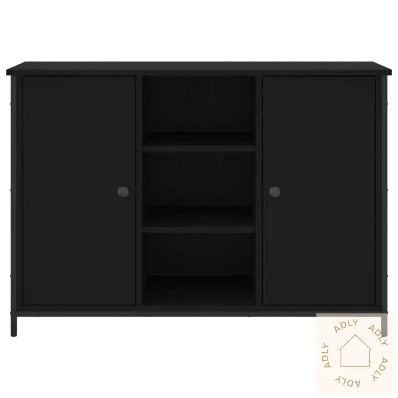 Skjenk Svart 100X35X70 Cm Konstruert Tre