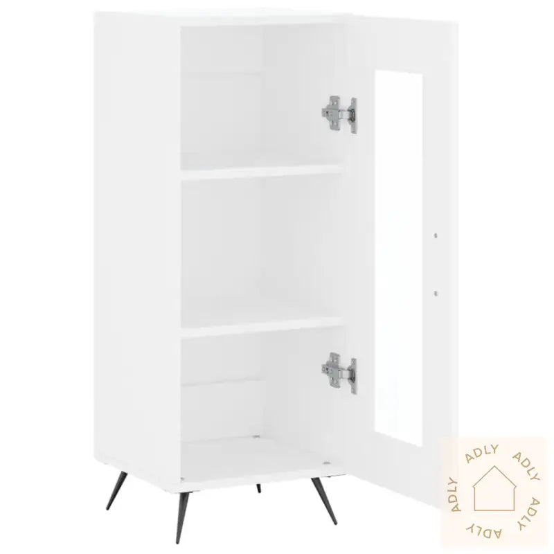 Skjenk Hvit 34,5X34X90 Cm Konstruert Tre