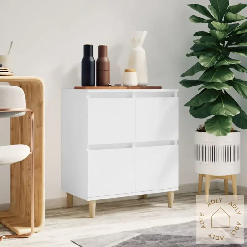 Skjenk Hvit 60X35X70 Cm Konstruert Tre