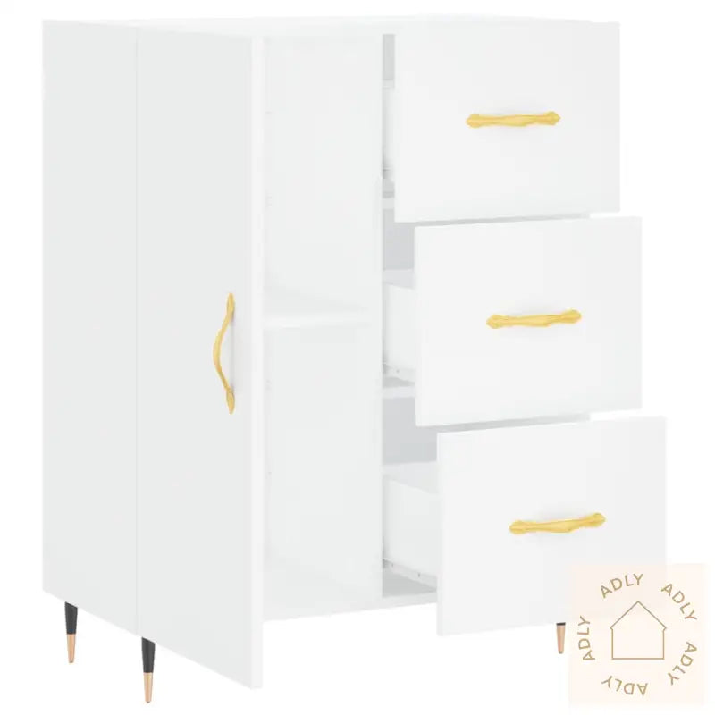 Skjenk Hvit 69,5X34X90 Cm Konstruert Tre