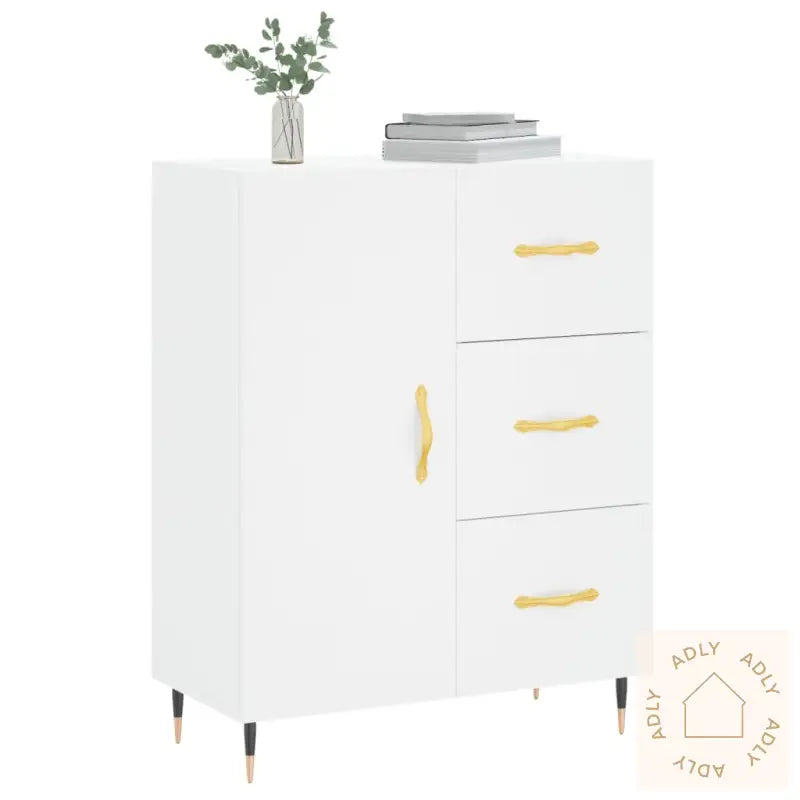 Skjenk Hvit 69,5X34X90 Cm Konstruert Tre