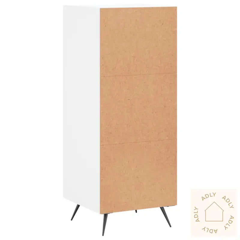 Skjenk Hvit 34,5X34X90 Cm Konstruert Tre