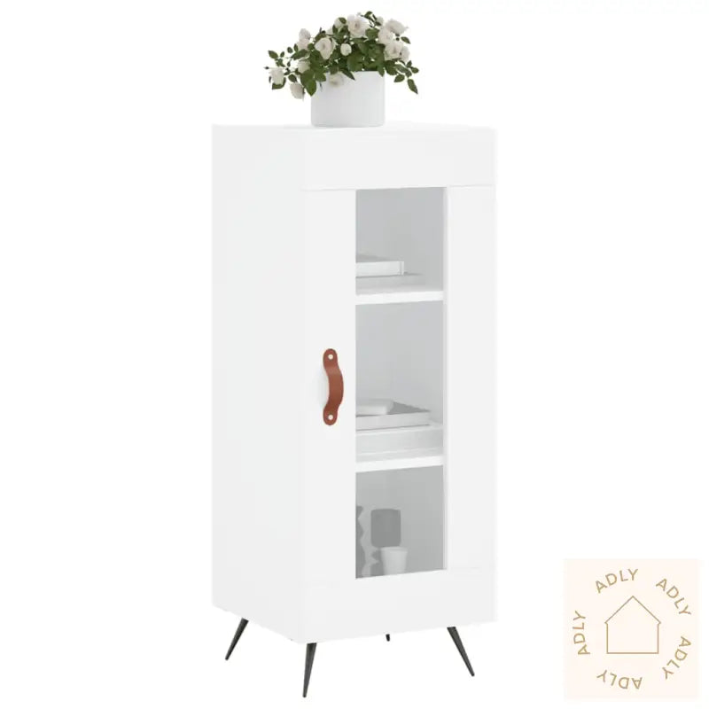Skjenk Hvit 34,5X34X90 Cm Konstruert Tre