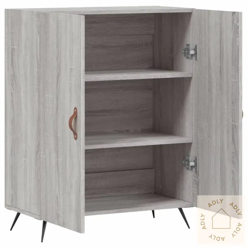 Skjenk Grå Sonoma 69,5X34X90 Cm Konstruert Tre