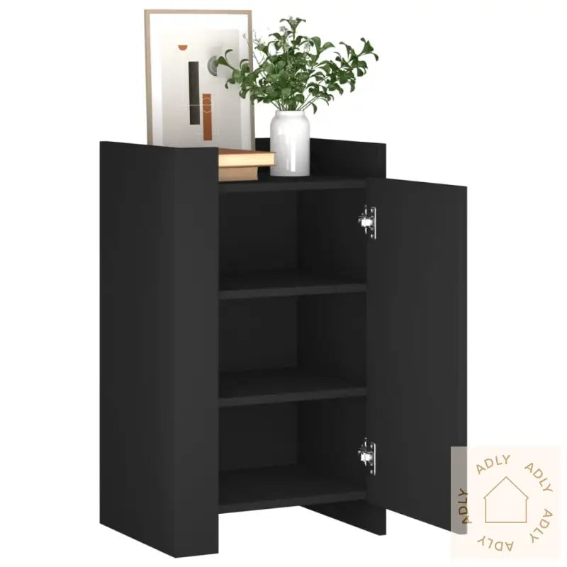 Skjenk Svart 45X35X75 Cm Konstruert Tre