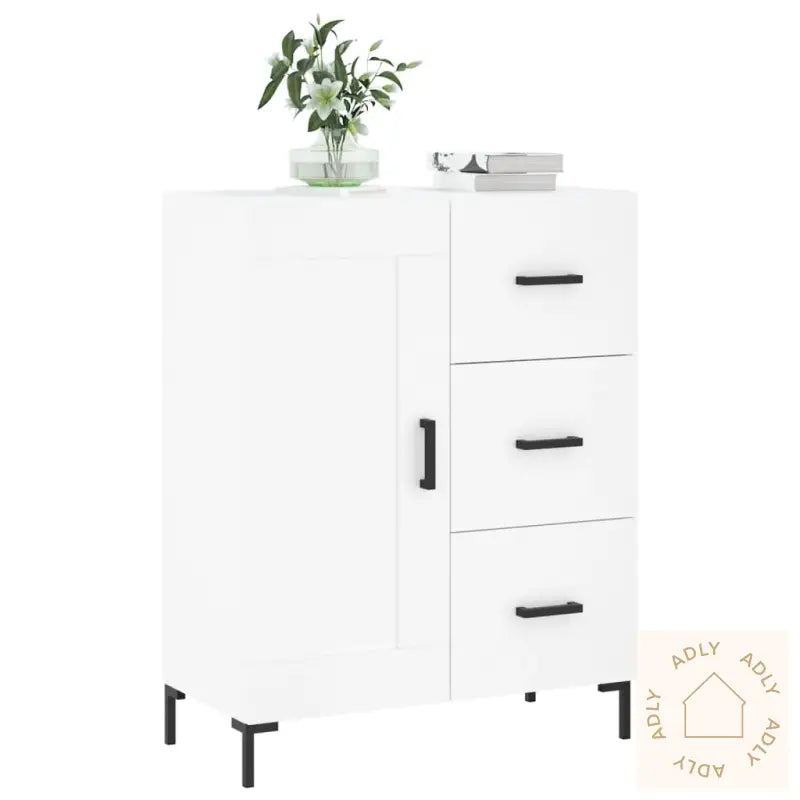 Skjenk Hvit 69,5X34X90 Cm Konstruert Tre