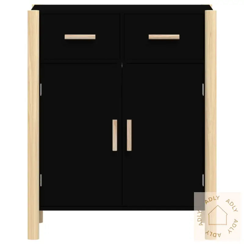 Skjenk Svart 62X38X75 Cm Konstruert Tre