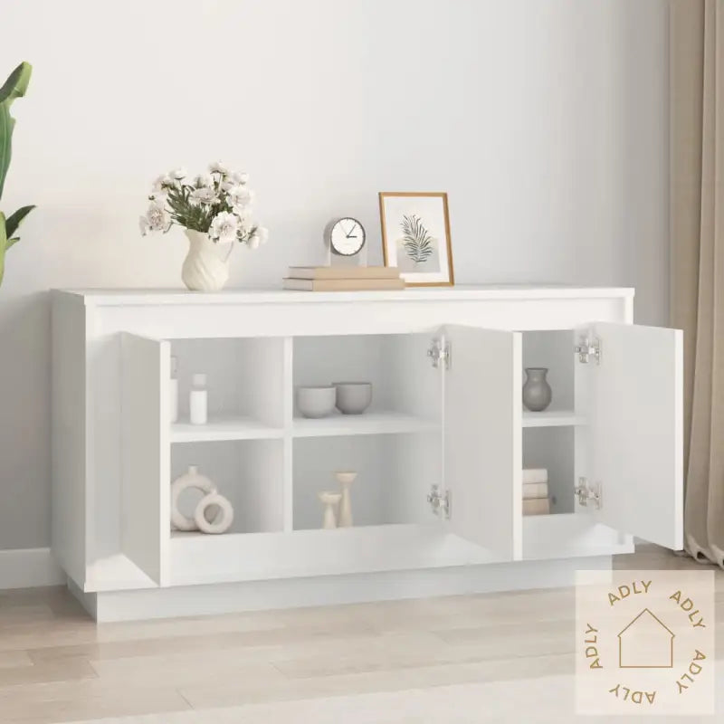 Skjenk Hvit 102X35X55 Cm Konstruert Tre