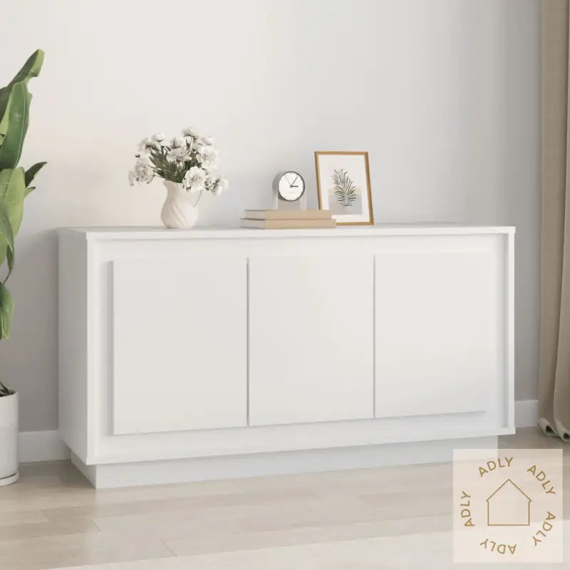 Skjenk Hvit 102X35X55 Cm Konstruert Tre