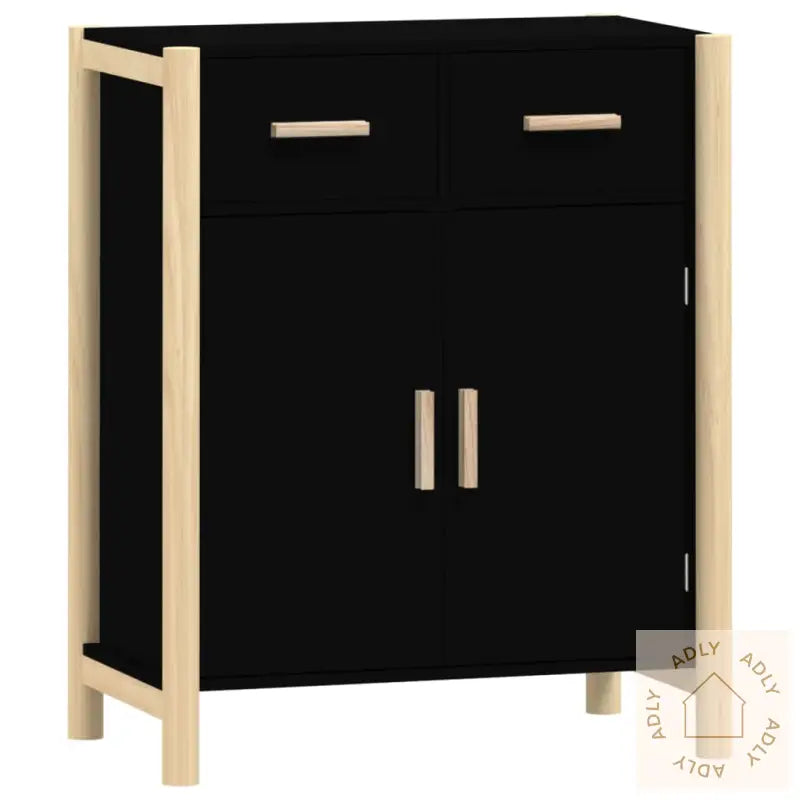 Skjenk Svart 62X38X75 Cm Konstruert Tre