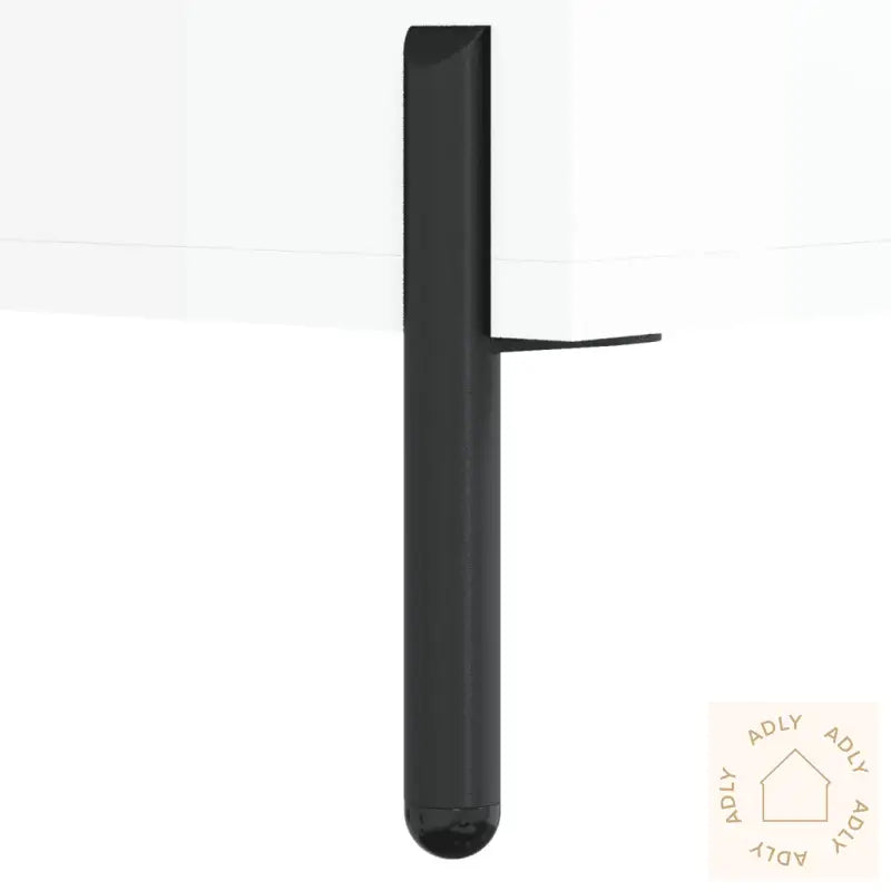 Skjenk Høyglans Hvit 34,5X34X90 Cm Konstruert Tre