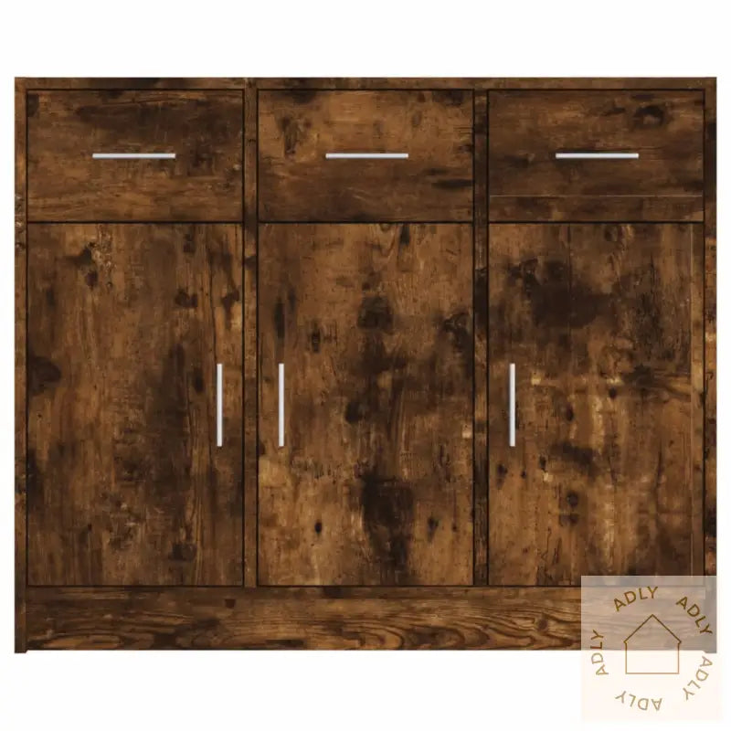 Skjenk Røkt Eik 91X28X75 Cm Konstruert Tre