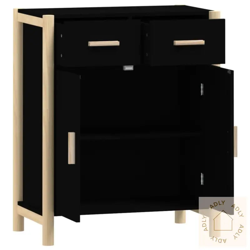 Skjenk Svart 62X38X75 Cm Konstruert Tre