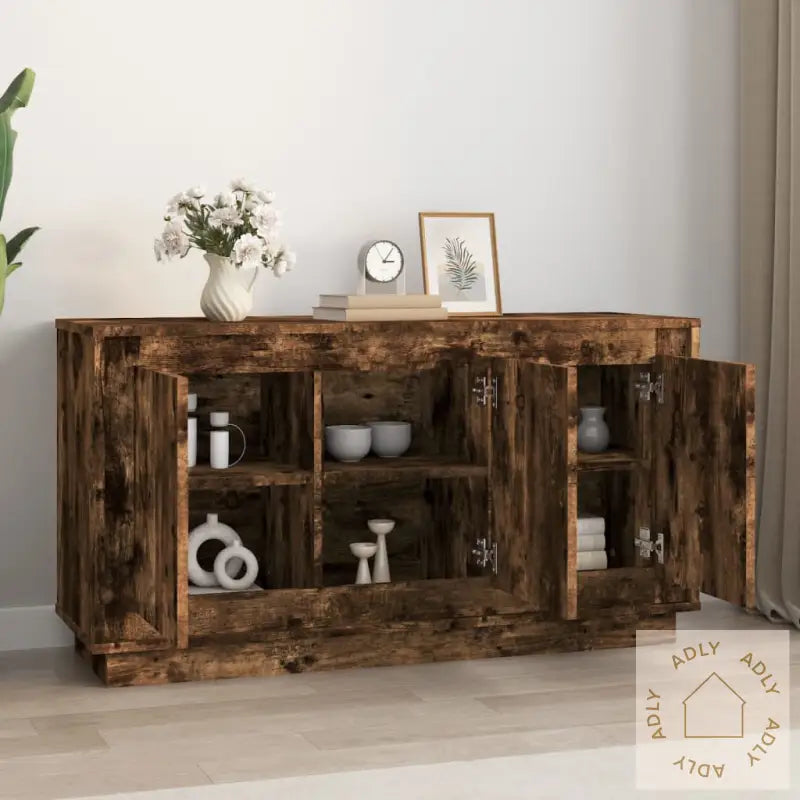 Skjenk Røkt Eik 102X35X55 Cm Konstruert Tre