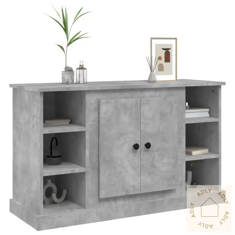 Skjenk Betonggrå 100X35,5X60 Cm Konstruert Tre