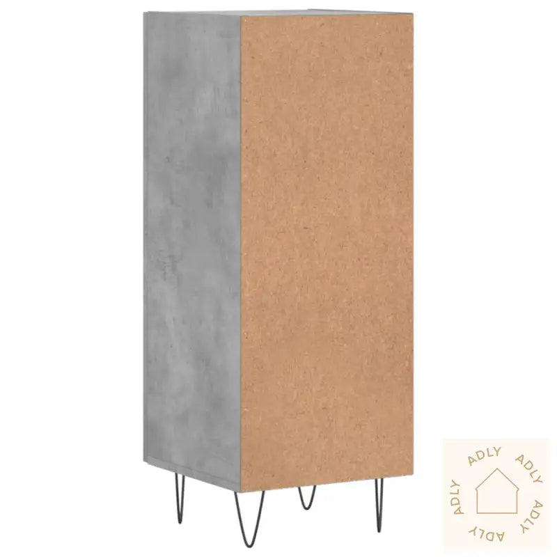 Skjenk Betonggrå 34,5X34X90 Cm Konstruert Tre