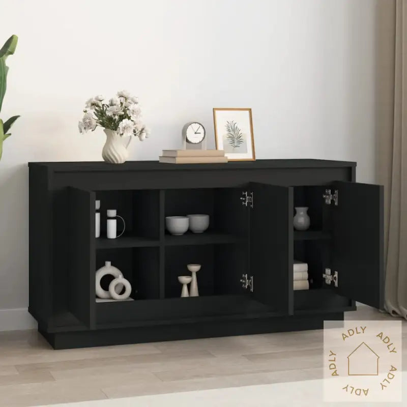 Skjenk Svart 102X35X55 Cm Konstruert Tre