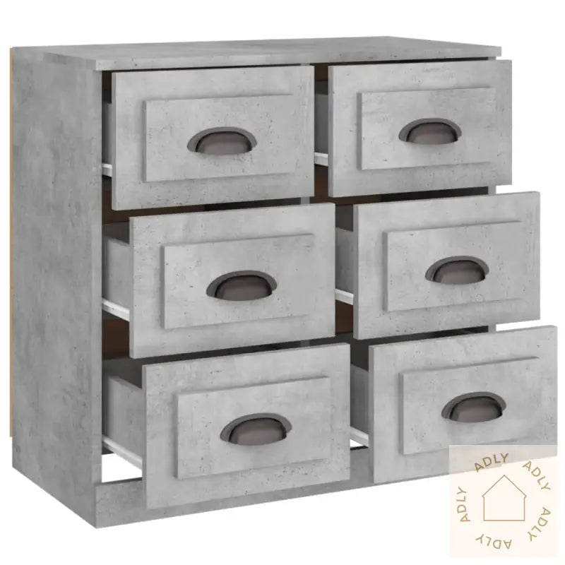 Skjenk Betonggrå 70X35,5X67,5 Cm Konstruert Tre