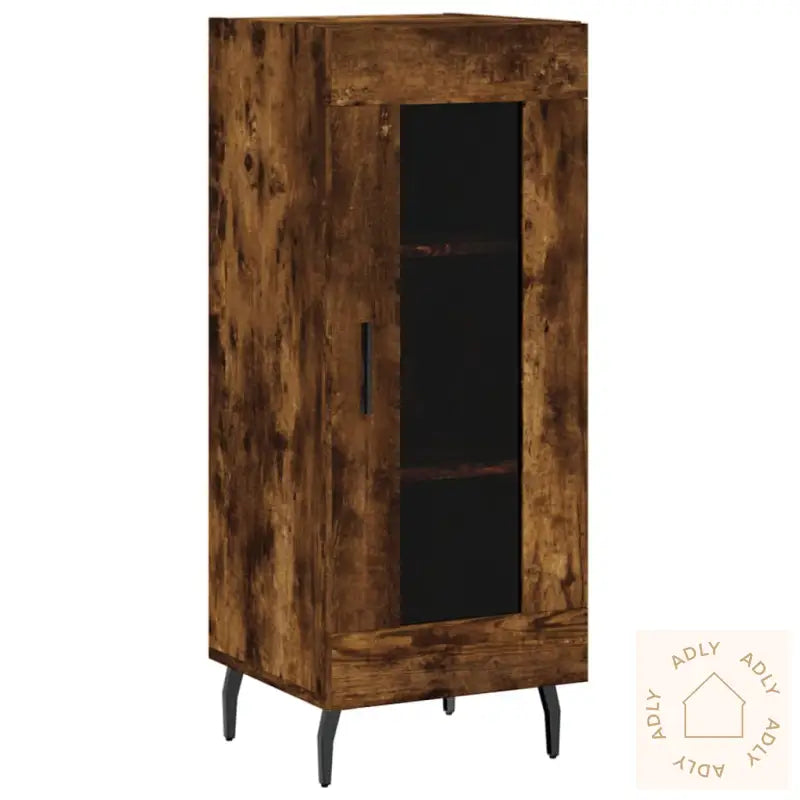 Skjenk Røkt Eik 34,5X34X90 Cm Konstruert Tre