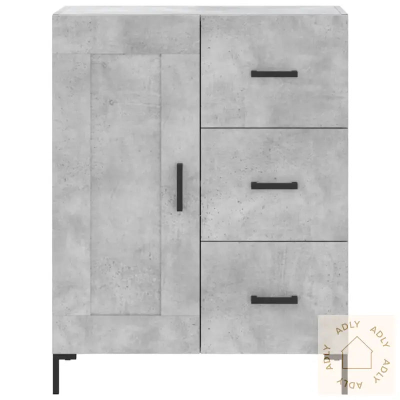 Skjenk Betonggrå 69,5X34X90 Cm Konstruert Tre