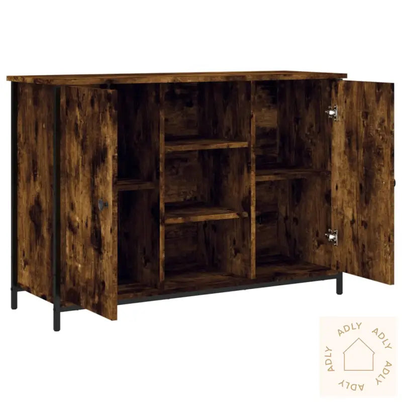 Skjenk Røkt Eik 100X35X70 Cm Konstruert Tre