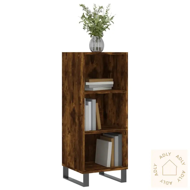Skjenk Røkt Eik 34,5X32,5X90 Cm Konstruert Tre
