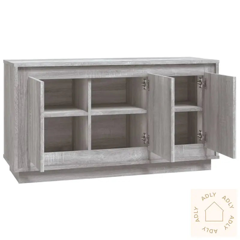 Skjenk Grå Sonoma 102X35X55 Cm Konstruert Tre