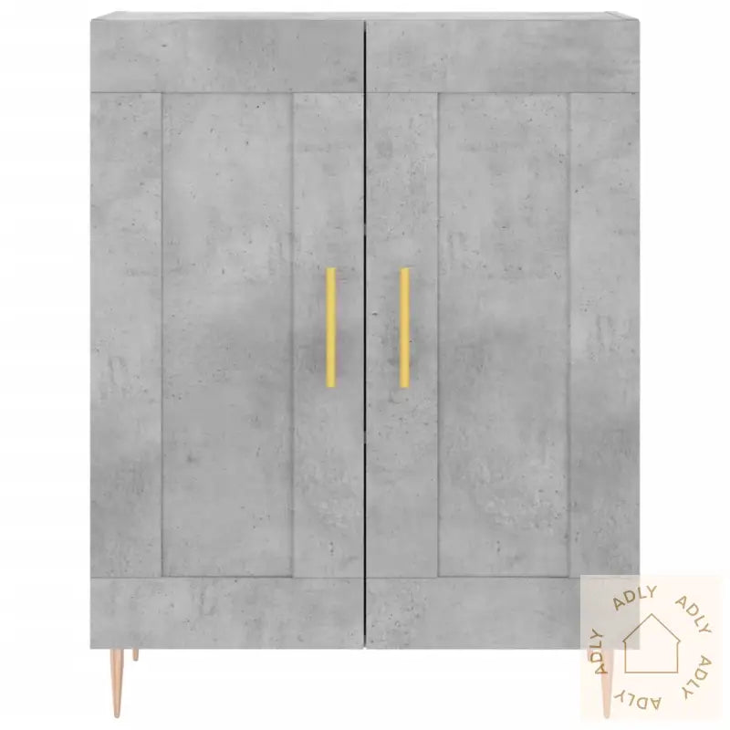 Skjenk Betonggrå 69,5X34X90 Cm Konstruert Tre