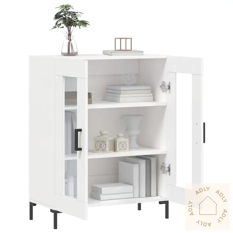 Skjenk Hvit 69,5X34X90 Cm Konstruert Tre