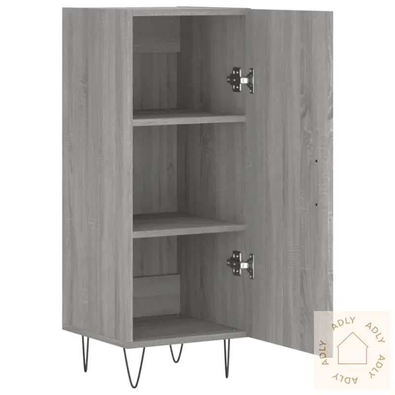 Skjenk Grå Sonoma 34,5X34X90 Cm Konstruert Tre