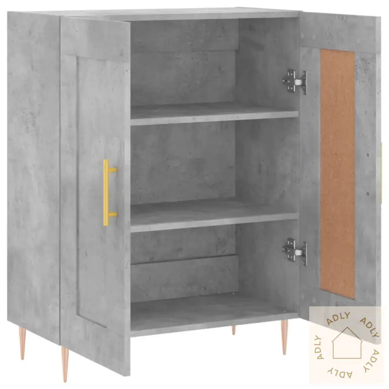 Skjenk Betonggrå 69,5X34X90 Cm Konstruert Tre