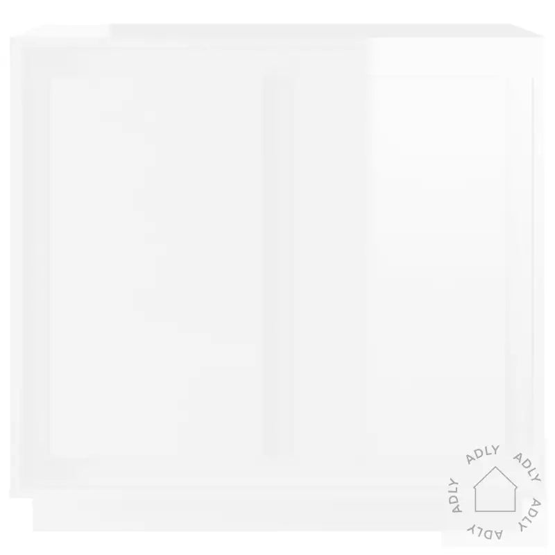 Skjenk Høyglans Hvit 80X34X75 Cm Konstruert Tre