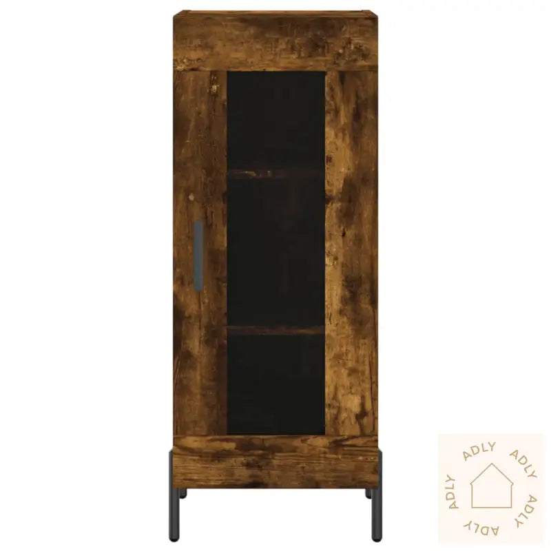 Skjenk Røkt Eik 34,5X34X90 Cm Konstruert Tre