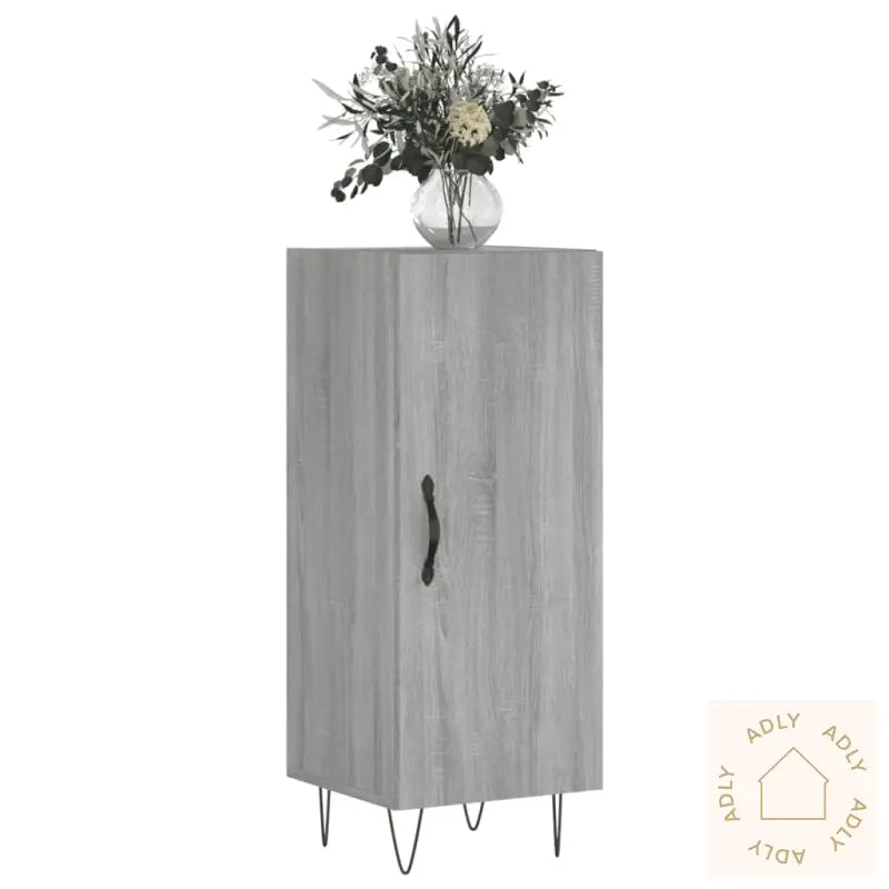 Skjenk Grå Sonoma 34,5X34X90 Cm Konstruert Tre