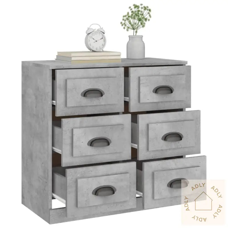 Skjenk Betonggrå 70X35,5X67,5 Cm Konstruert Tre