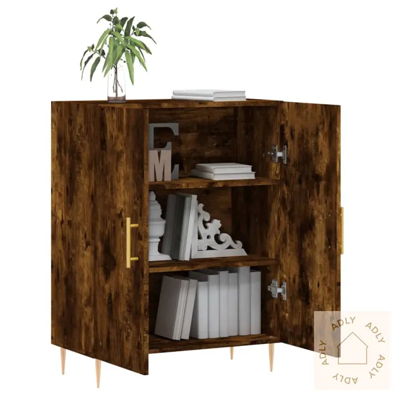 Skjenk Røkt Eik 69,5X34X90 Cm Konstruert Tre