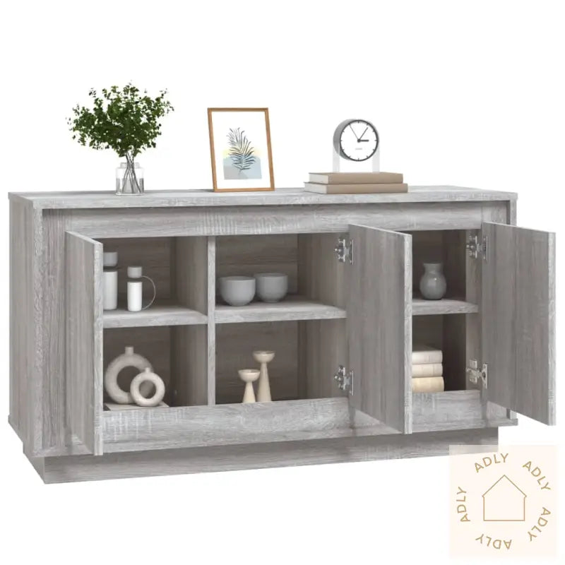 Skjenk Grå Sonoma 102X35X55 Cm Konstruert Tre