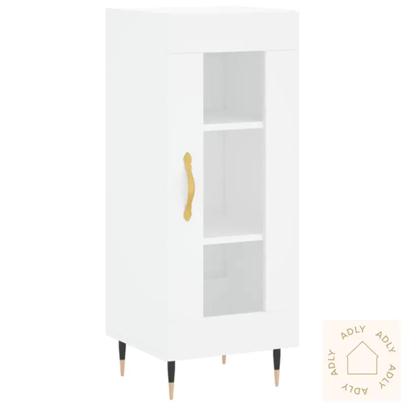 Skjenk Hvit 34,5X34X90 Cm Konstruert Tre
