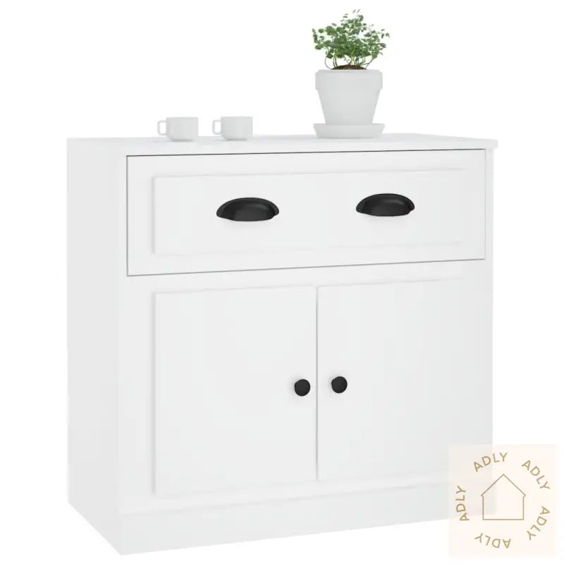 Skjenk Hvit 70X35,5X67,5 Cm Konstruert Tre